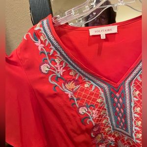 XL deep orange top